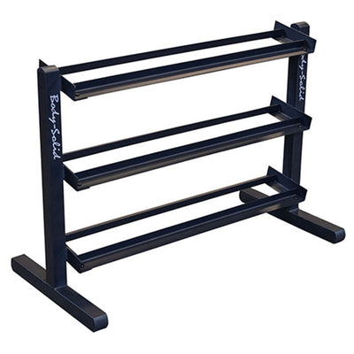 Body Solid 3 Tier Horizontal Dumbbell Rack with Heavy Gauge Steel Construction