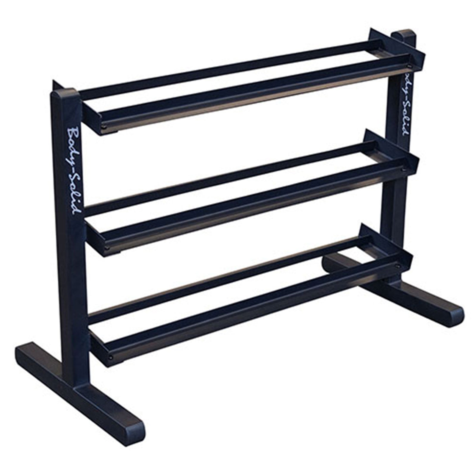 Body Solid 3 Tier Horizontal Dumbbell Rack with Heavy Gauge Steel Construction - VMInnovations
