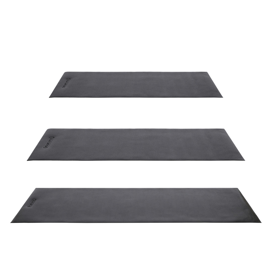 HolaHatha Lightweight Padded Foam Fitness Mat for Workout Activity, Medium, Grey