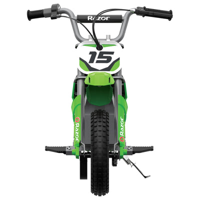 Razor MX400 Dirt Rocket 24V Electric Motorcycle Dirt Bikes, 1 Black & 1 Green - VMInnovations