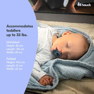 hauck Sleep N Play Go Plus Foldable Travel Bed and Playpen with Mattress, Gray - VMInnovations