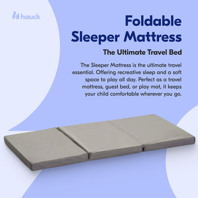 hauck Foldable Portable Foam Toddler Nap Mattress Pad, 24 x 47 Inches, Gray - VMInnovations