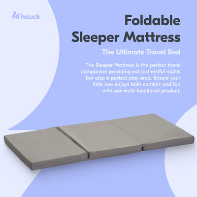 hauck Foldable Portable Foam Toddler Mattress Pad, 24 x 47 Inches,Gray(Open Box)