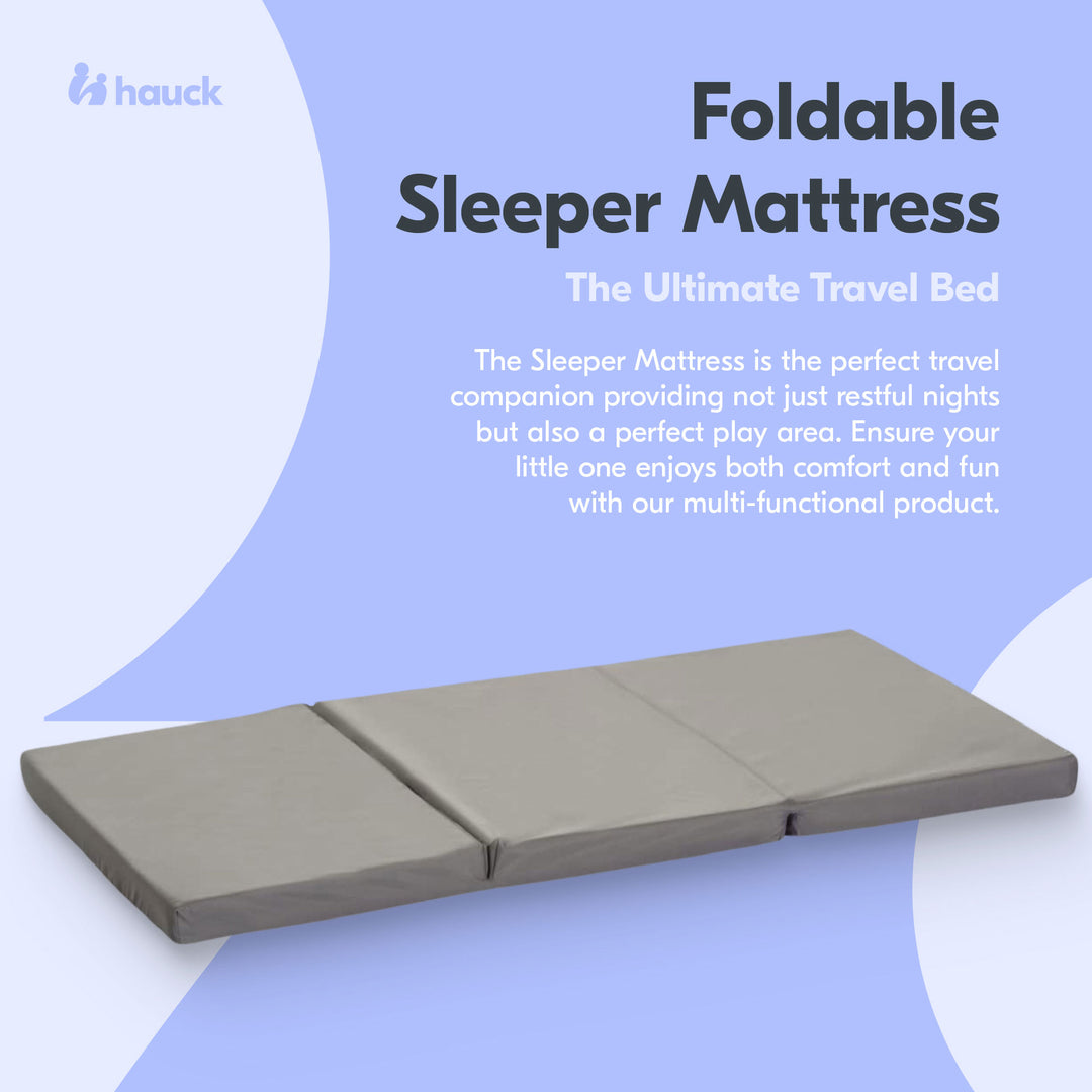 hauck Foldable Portable Foam Toddler Mattress Pad, 24 x 47 Inches, Gray (Used)