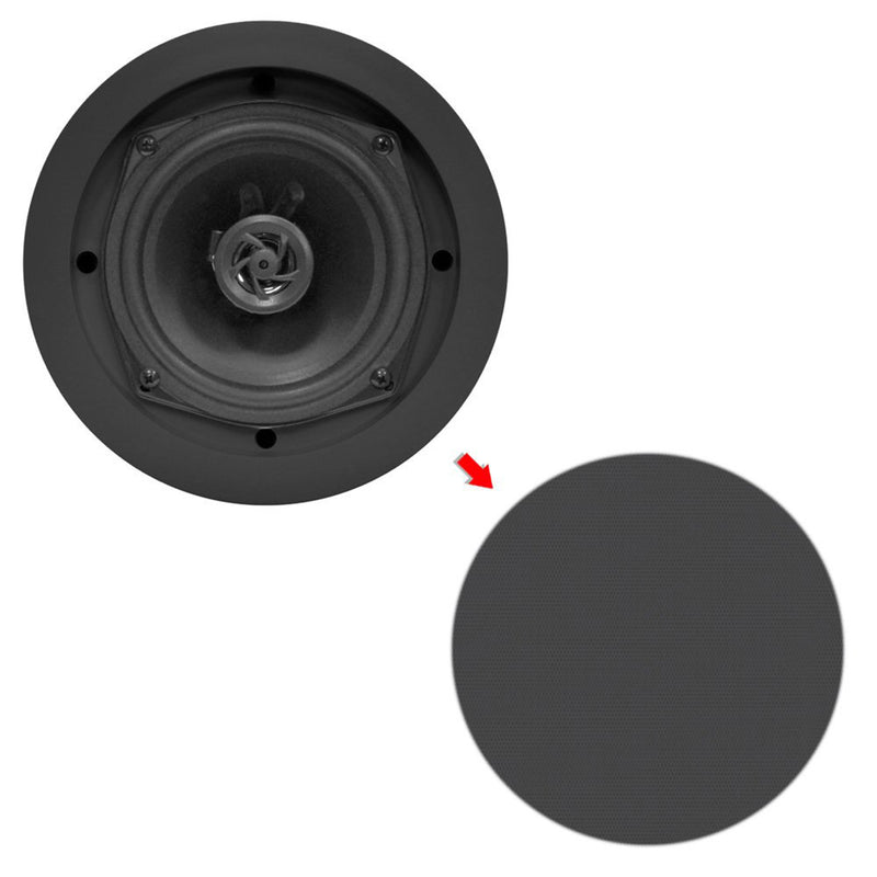 Pyle In Wall & In Ceiling Dual 6.5" Speaker System w/Flush Mount,Black(Open Box)