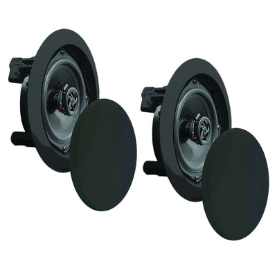 Pyle In Wall & In Ceiling Dual 6.5" Speaker System w/Flush Mount,Black(Open Box)