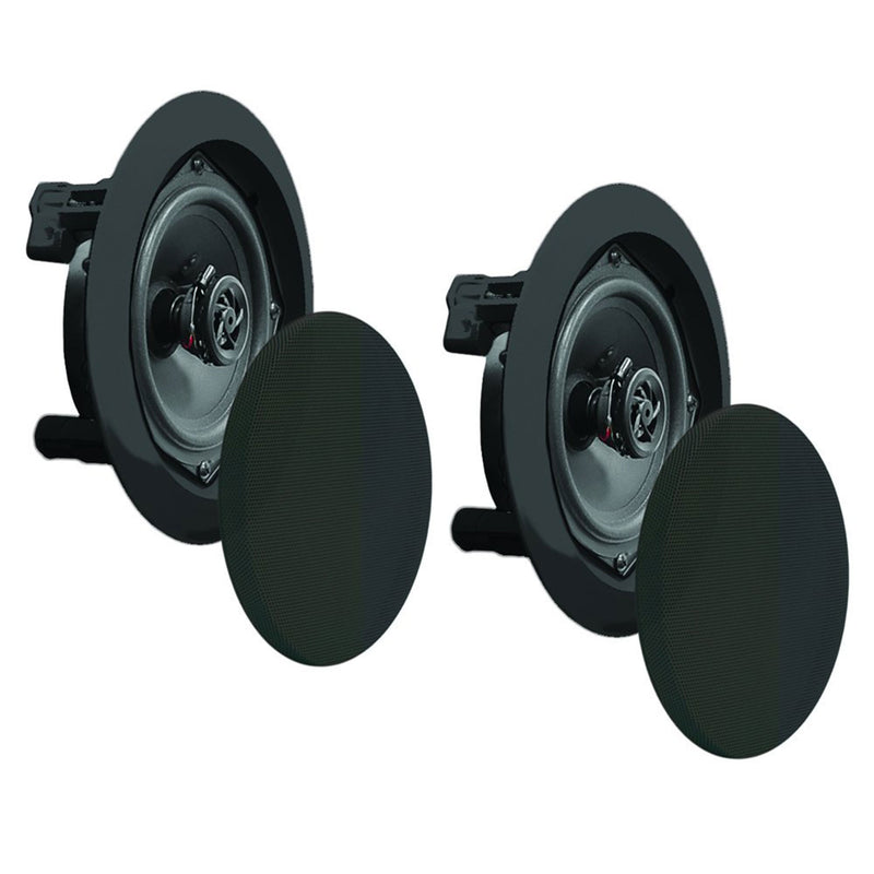 Pyle In Wall & In Ceiling Dual 6.5" Speaker System w/Flush Mount,Black(Open Box)