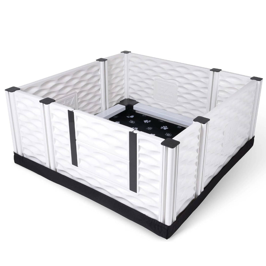 EZwhelp EZclassic 38" x 38" Puppy Dog Whelping Box Playpen with Rails & Liner