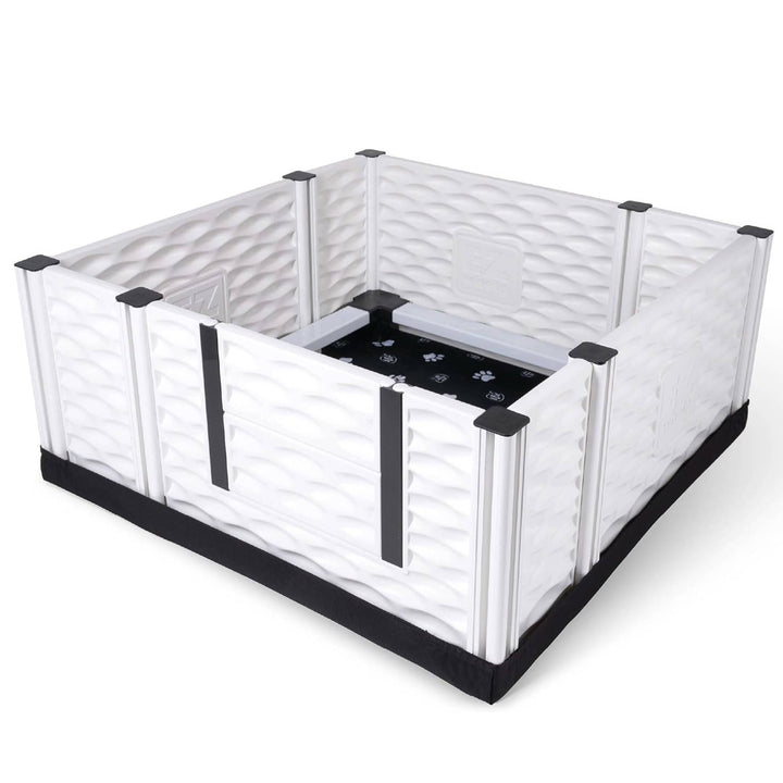 EZwhelp EZclassic 38" x 38" Puppy Dog Whelping Box Playpen with Rails & Liner