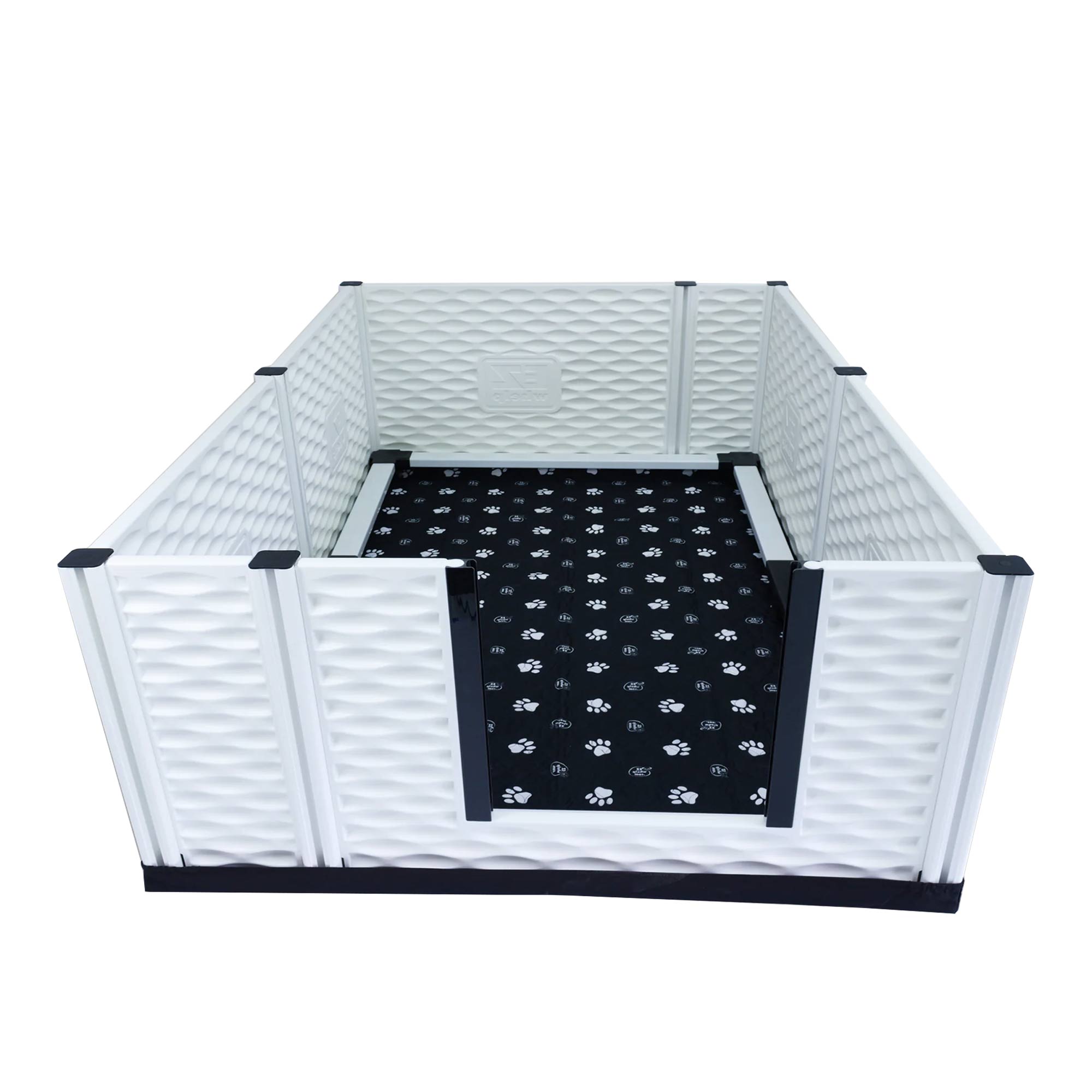 EZwhelp EZclassic 48" x 48" Dog Whelping Box Tall Playpen with Rails, Black - VMInnovations