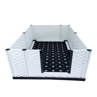 EZwhelp EZclassic 48" x 48" Dog Whelping Box Tall Playpen with Rails, Black - VMInnovations
