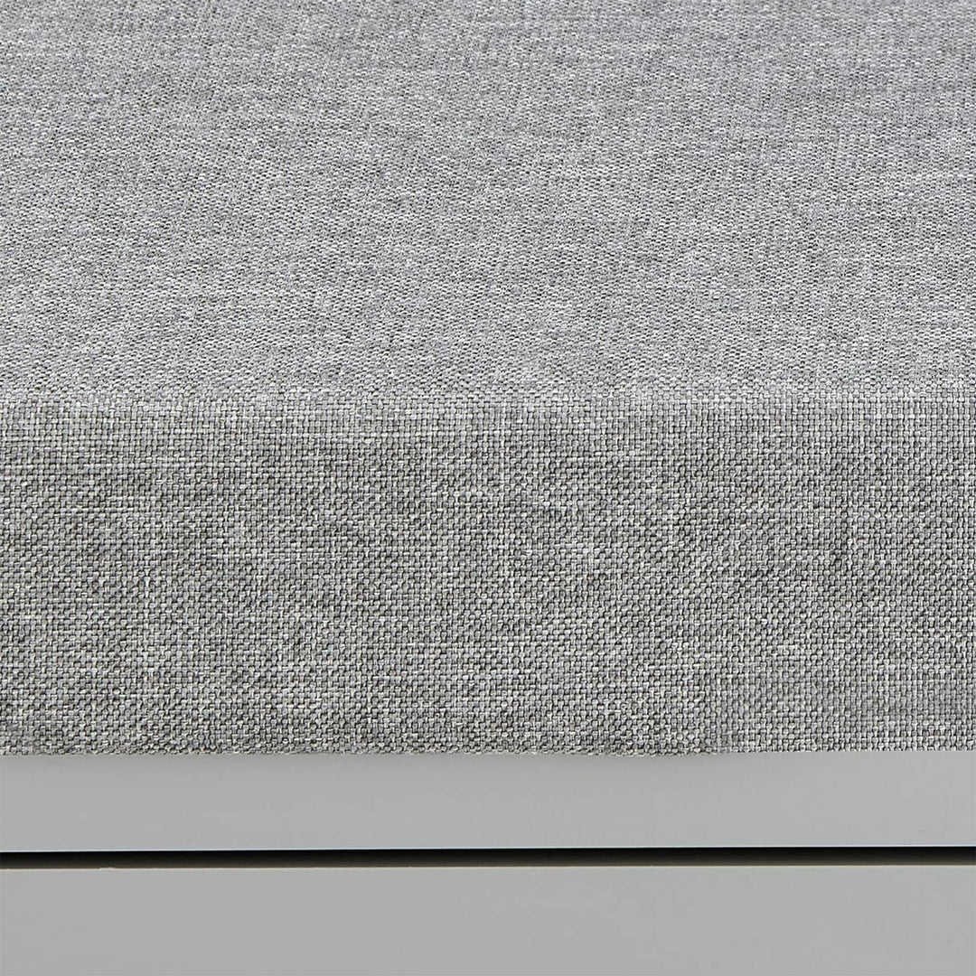 Sturdis Shoe Storage Bench w/Adjustable Shelves & Cushioned Seat, Gray(Open Box)