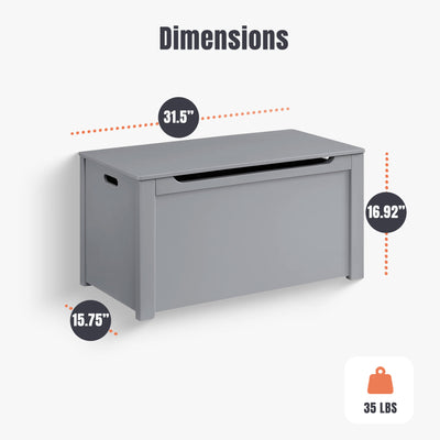 Sturdis Toy Box Stylish & Spacious Storage for Home Organization, Gray(Open Box) - VMInnovations