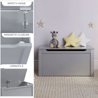 Sturdis Toy Box Stylish & Spacious Storage for Home Organization, Gray(Open Box) - VMInnovations