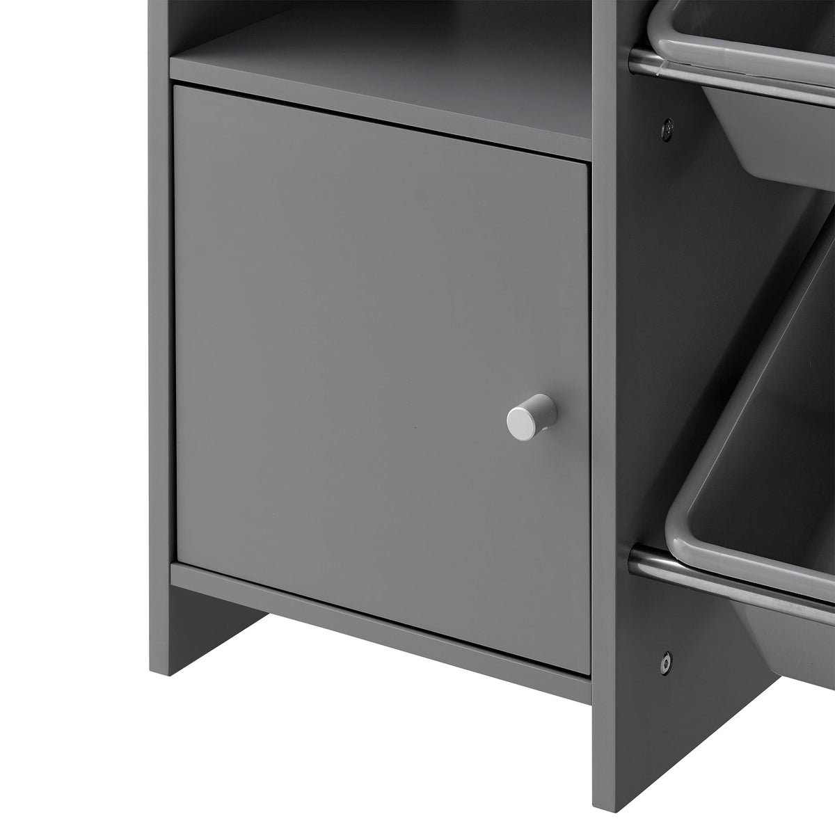 Sturdis Kids Toy Storage Organizer w/Cabinet, Bookshelf & 8 Toy Bins (For Parts)
