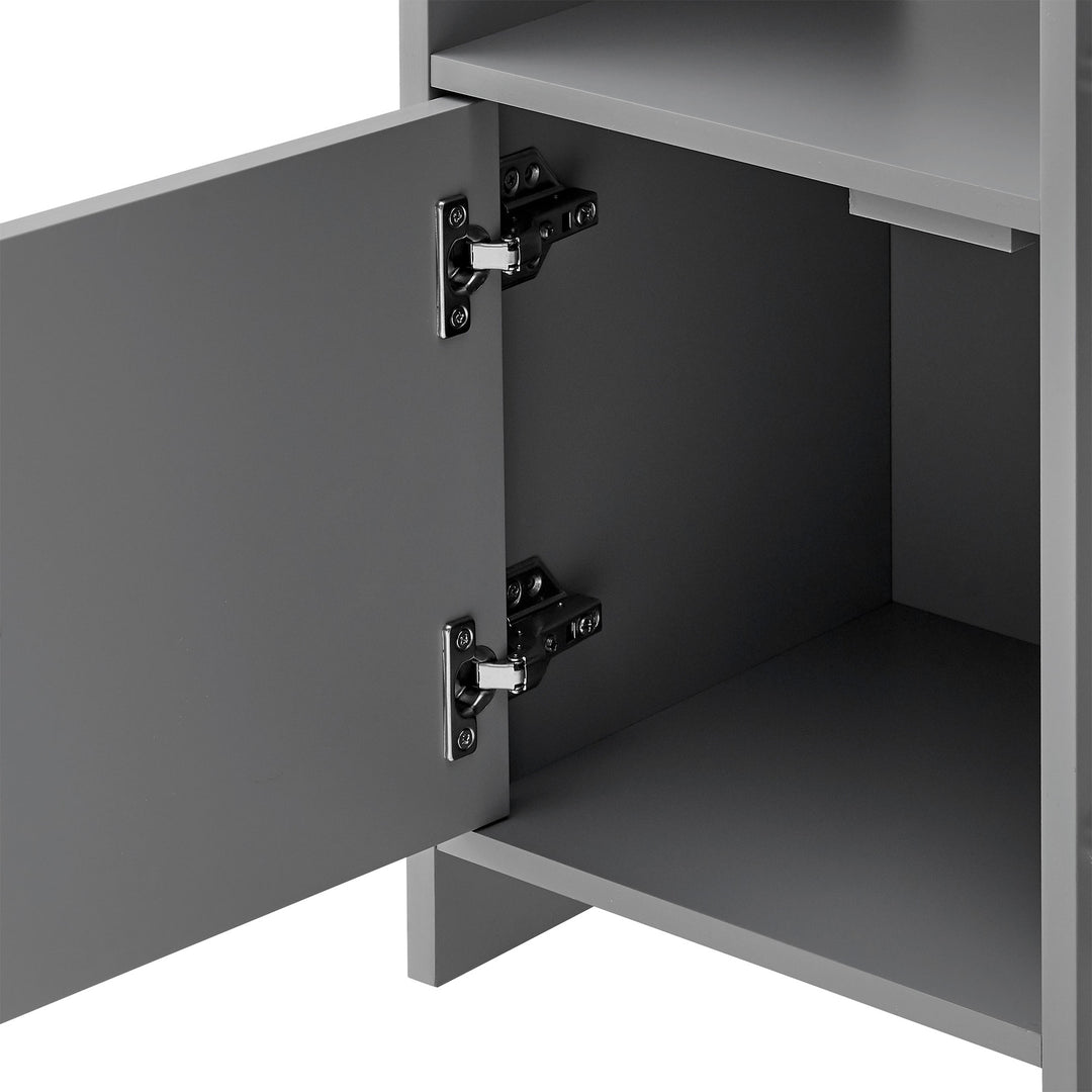 Sturdis Kids Toy Storage Organizer w/Cabinet, Bookshelf & 8 Toy Bins, Gray(Used)