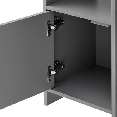 Sturdis Kids Toy Storage Organizer w/Cabinet, Bookshelf & 8 Toy Bins, Gray(Used) - VMInnovations