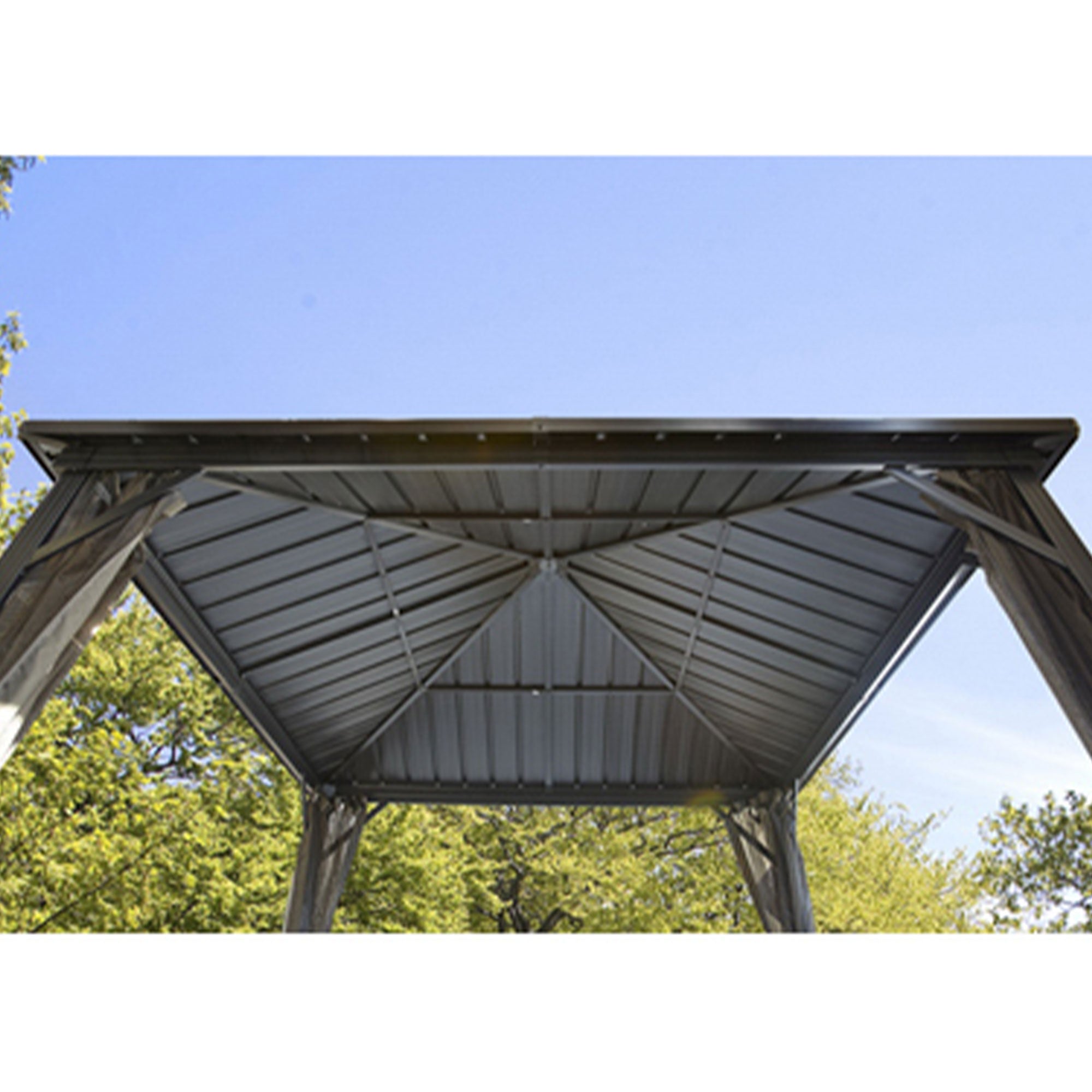 Sojag Dakota 10 x 10 Feet Aluminum Gazebo with Nylon Mosquito Netting, Brown (Open Box)