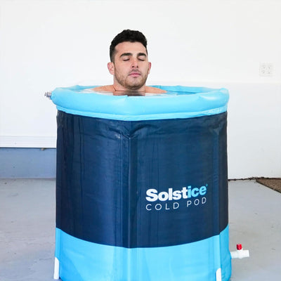 Solstice Cold Pod Plunge 84.5 Gallon Ice Bath Tub with Large Lid and Carry Bag