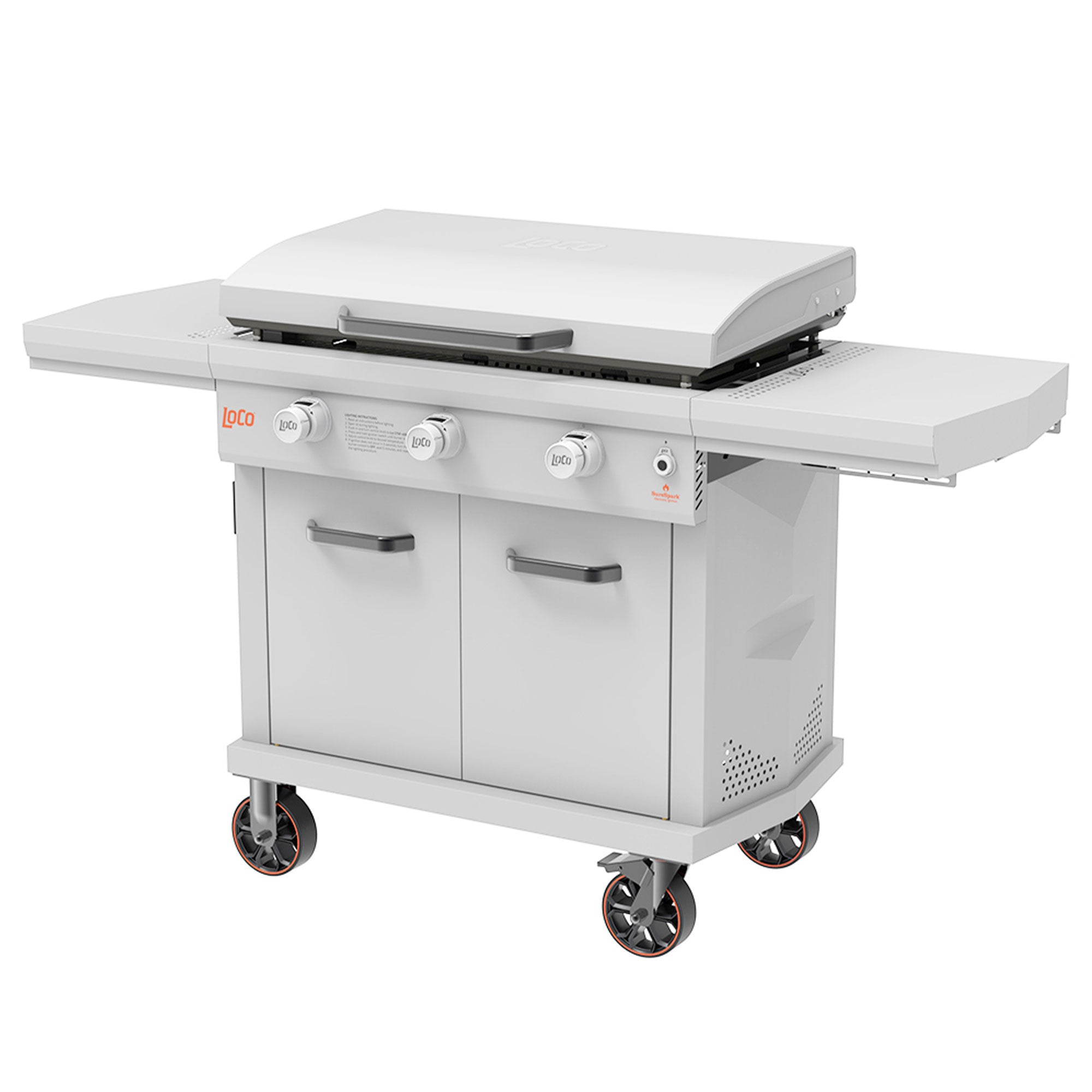 LoCo Cookers 3-Burner Digital Series II Propane SmartTemp Flat Top Grill, 36" - VMInnovations