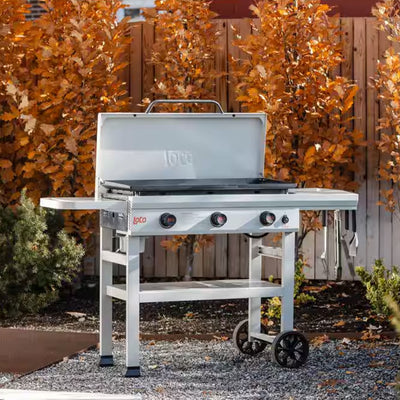 Loco Cookers 3-Burner Classic SmartTemp Outdoor Flat Top Propane Gas Grill, 36"