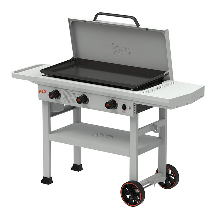 Loco Cookers 3-Burner Classic SmartTemp Outdoor Flat Top Propane Gas Grill, 36"