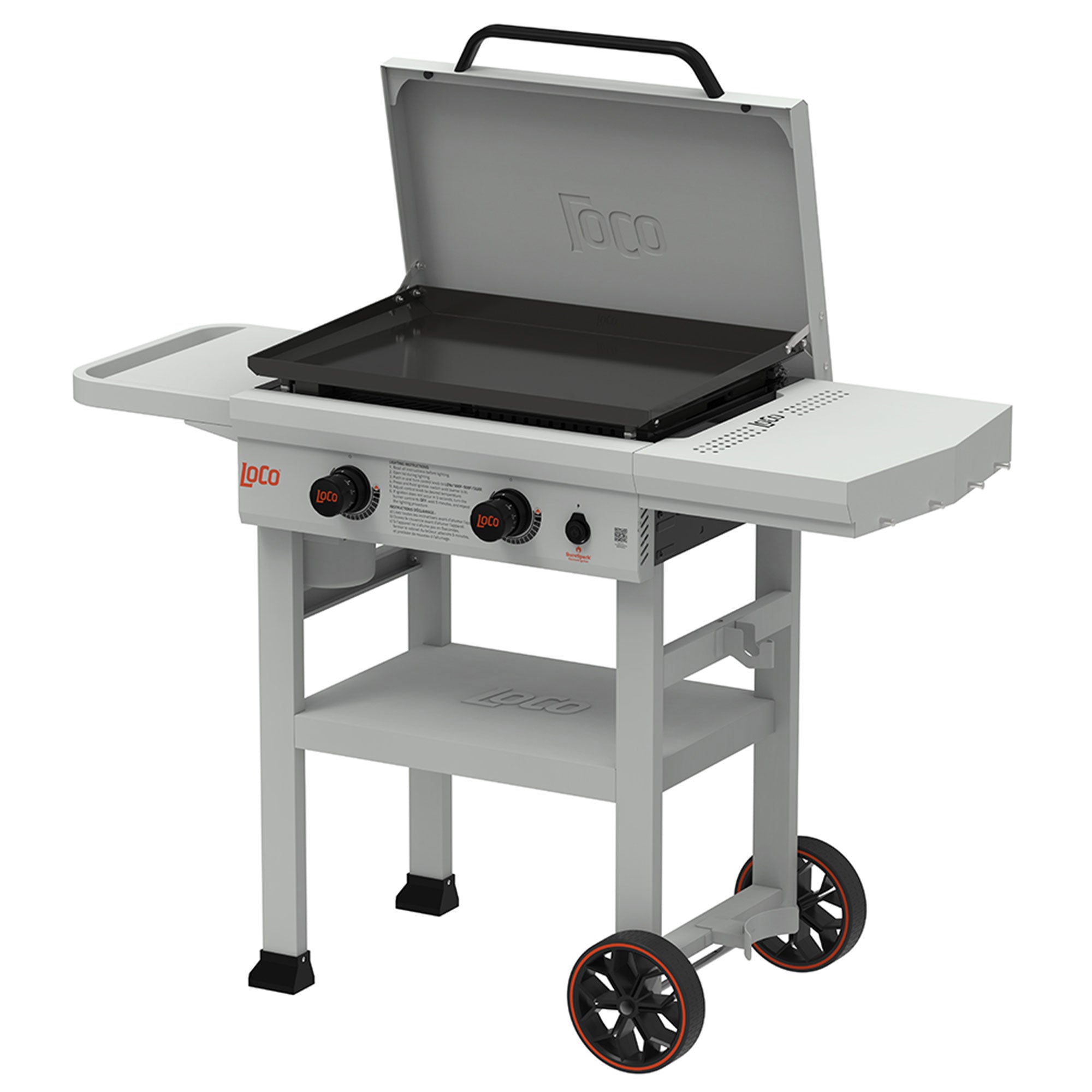 Loco Cookers 2-Burner SmartTemp Griddle Outdoor Flat Top Propane Gas Grill, 26" - VMInnovations