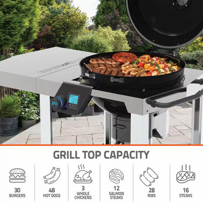 Loco Cookers 22.5" SmartTemp Kettle Grill w/Cart & Backlit LCD, Black (Open Box) - VMInnovations