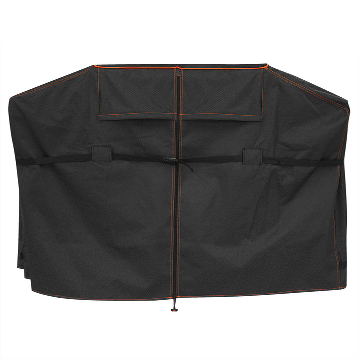 Loco Cookers 26 In Universal Grill Cover with SmartTemp, Zipper, and Cart, Black