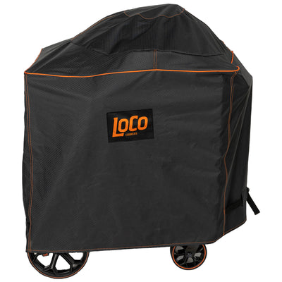 Loco Cookers 22.5" Kettle Grill Cover w/SmartTemp, Zipper, and Cart, Black(Used)
