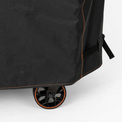 Loco Cookers 22.5" Kettle Grill Cover w/SmartTemp, Zipper, and Cart, Black(Used) - VMInnovations