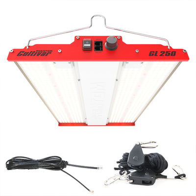 PHANTOM Cultivar GL250 250 Watt LED Aluminum Grow Tent Plant Light, Red (2 Pack)