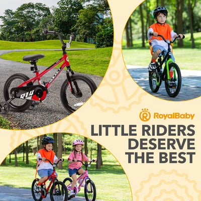 RoyalBaby Rocket Children's Bike with Training Wheels, 14 Inch, Red (Open Box) - VMInnovations