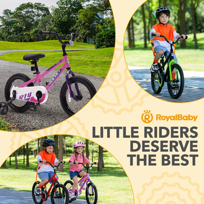 RoyalBaby Rocket Outdoor Children's Bike with Training Wheels, 14 In (Open Box)