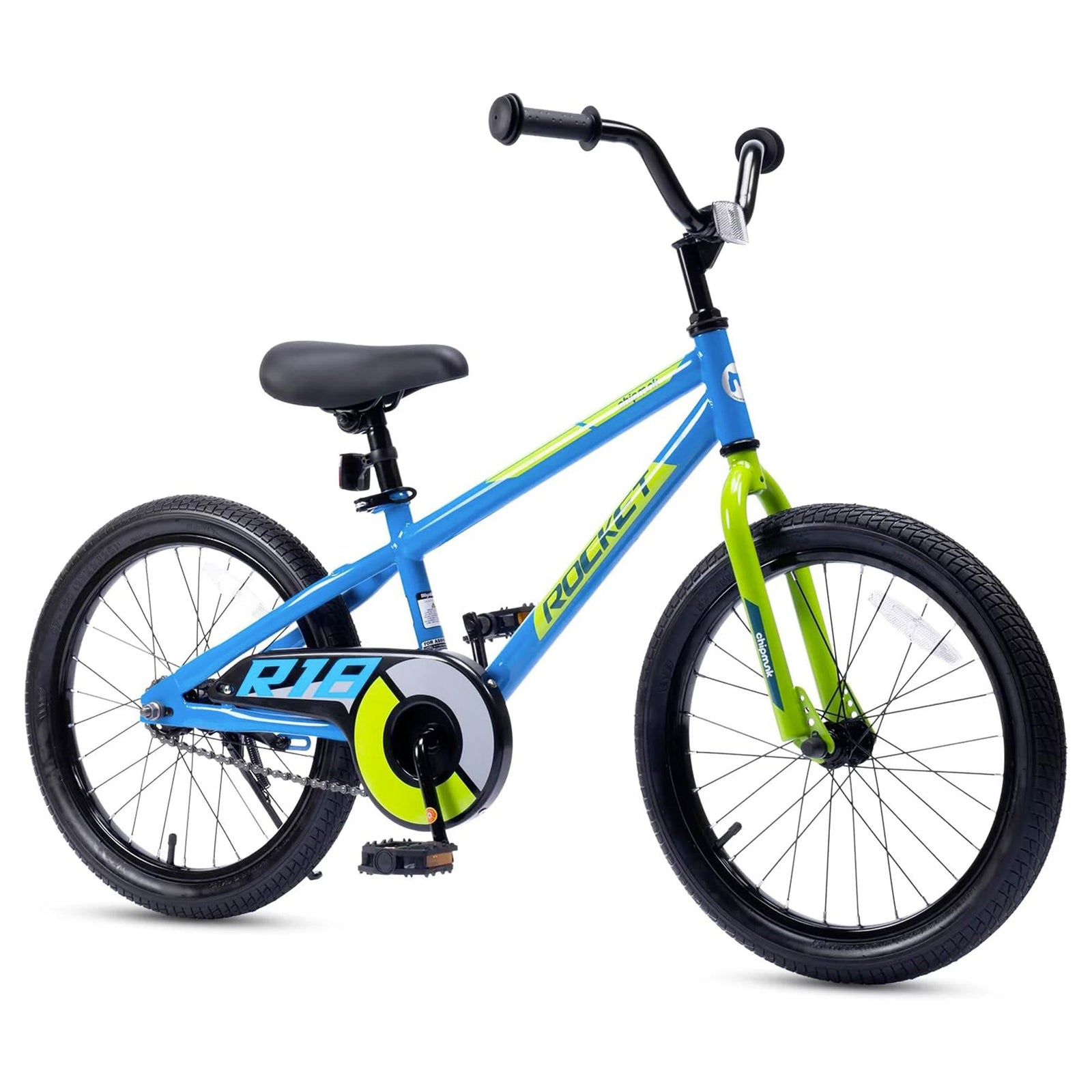 RoyalBaby Rocket Outdoor Children's Sport Bike with Kickstand, 18 Inch, Blue - VMInnovations