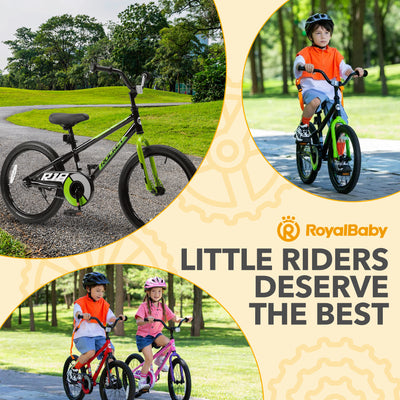RoyalBaby Rocket Outdoor Children's Sport Bike with Kickstand, 18 Inch, Black - VMInnovations