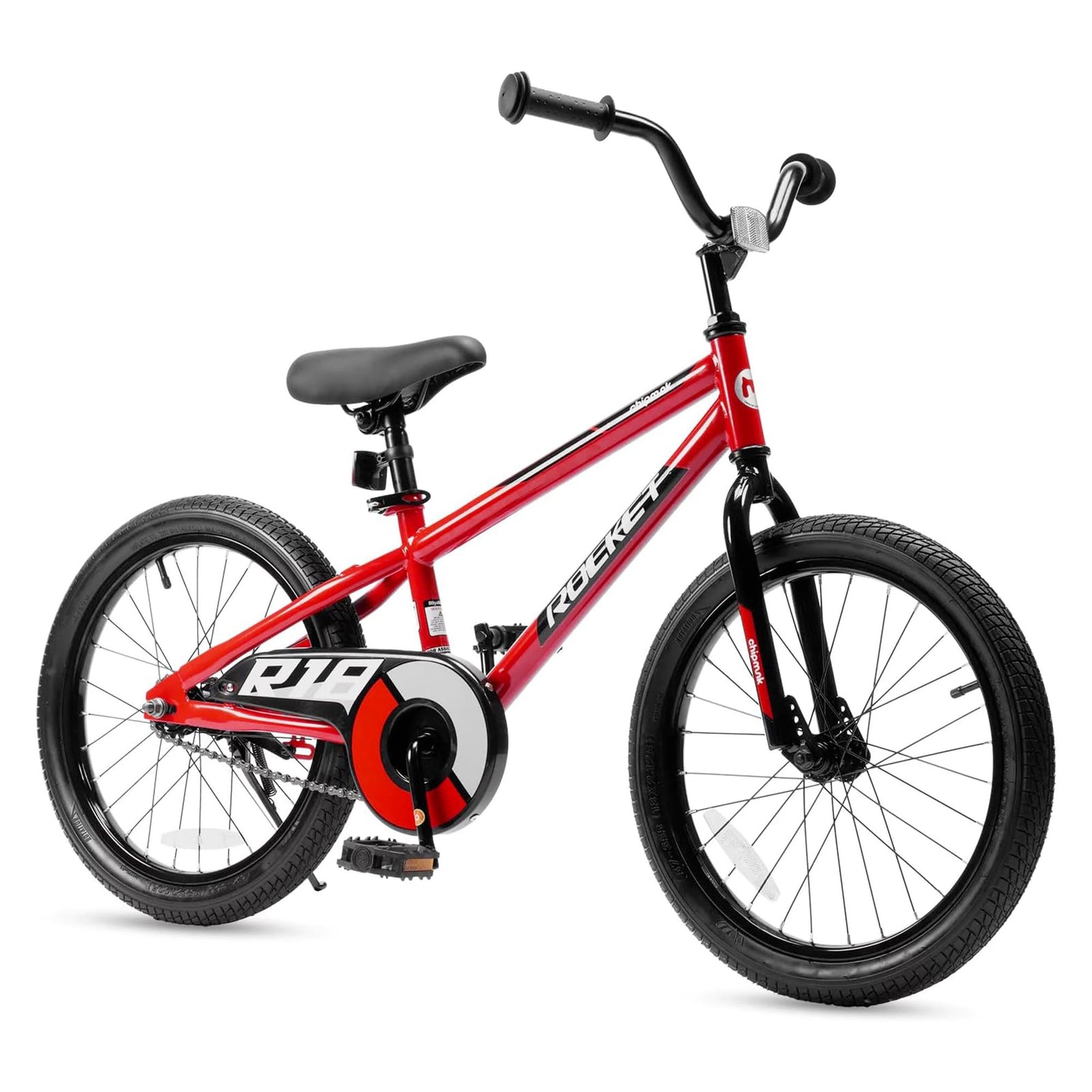RoyalBaby Rocket Outdoor Children's Sport Bike with Kickstand, 18 Inch, Red - VMInnovations