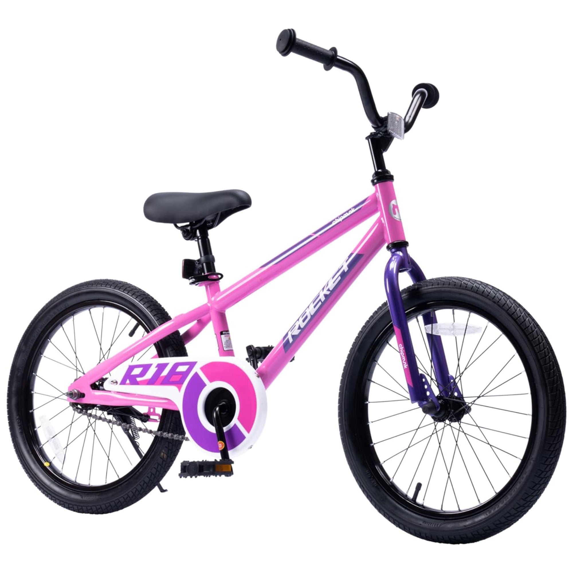 RoyalBaby Rocket Outdoor Children's Sport Bike with Kickstand, 18 Inch, Pink - VMInnovations