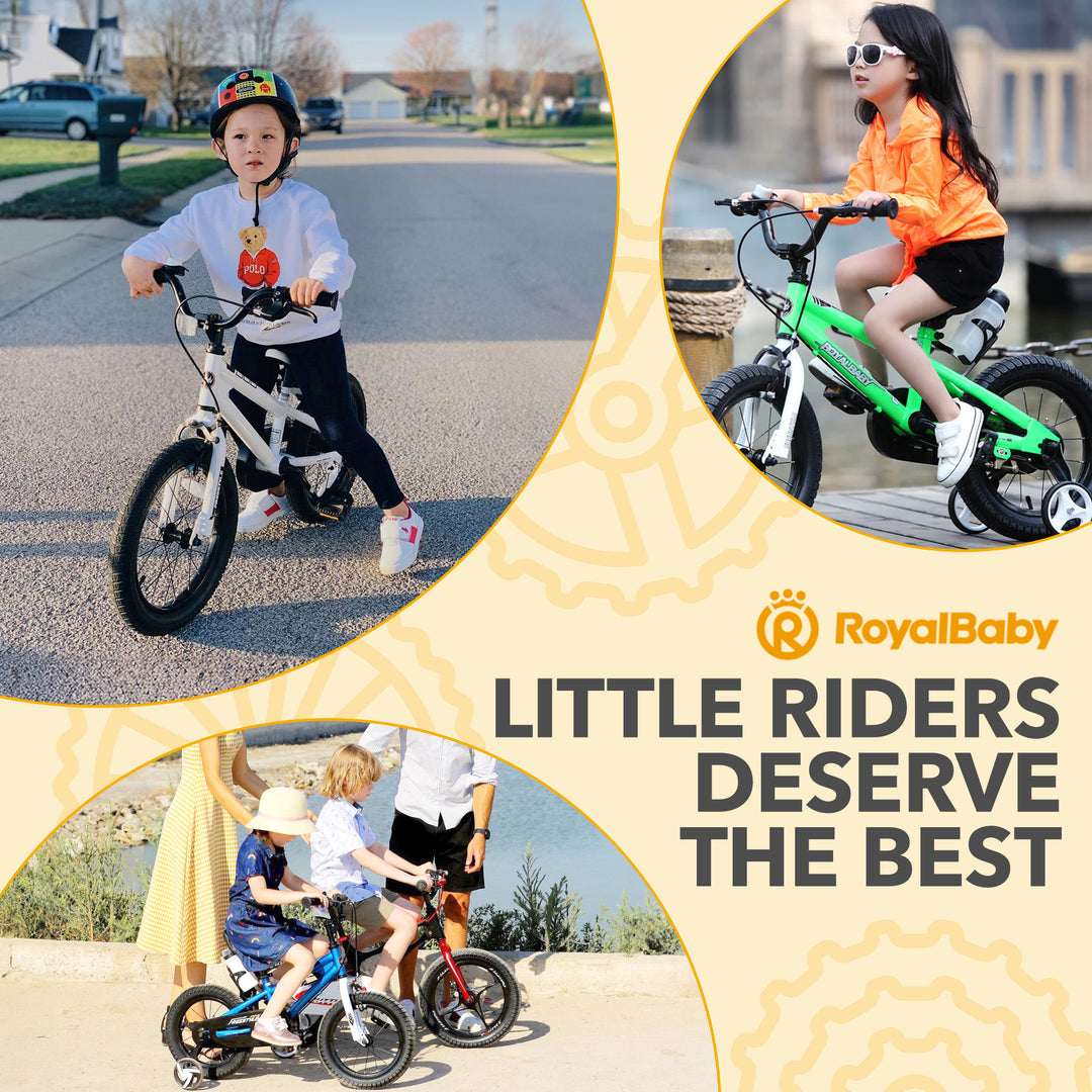 RoyalBaby Freestyle Kid's Bicycle with Training Wheels, 12", White (Open Box)