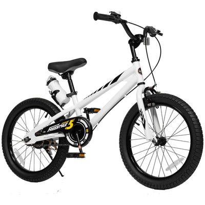 RoyalBaby Freestyle Kid's Sporty Bicycle with Kickstand, 18 Inch, White (Used) - VMInnovations