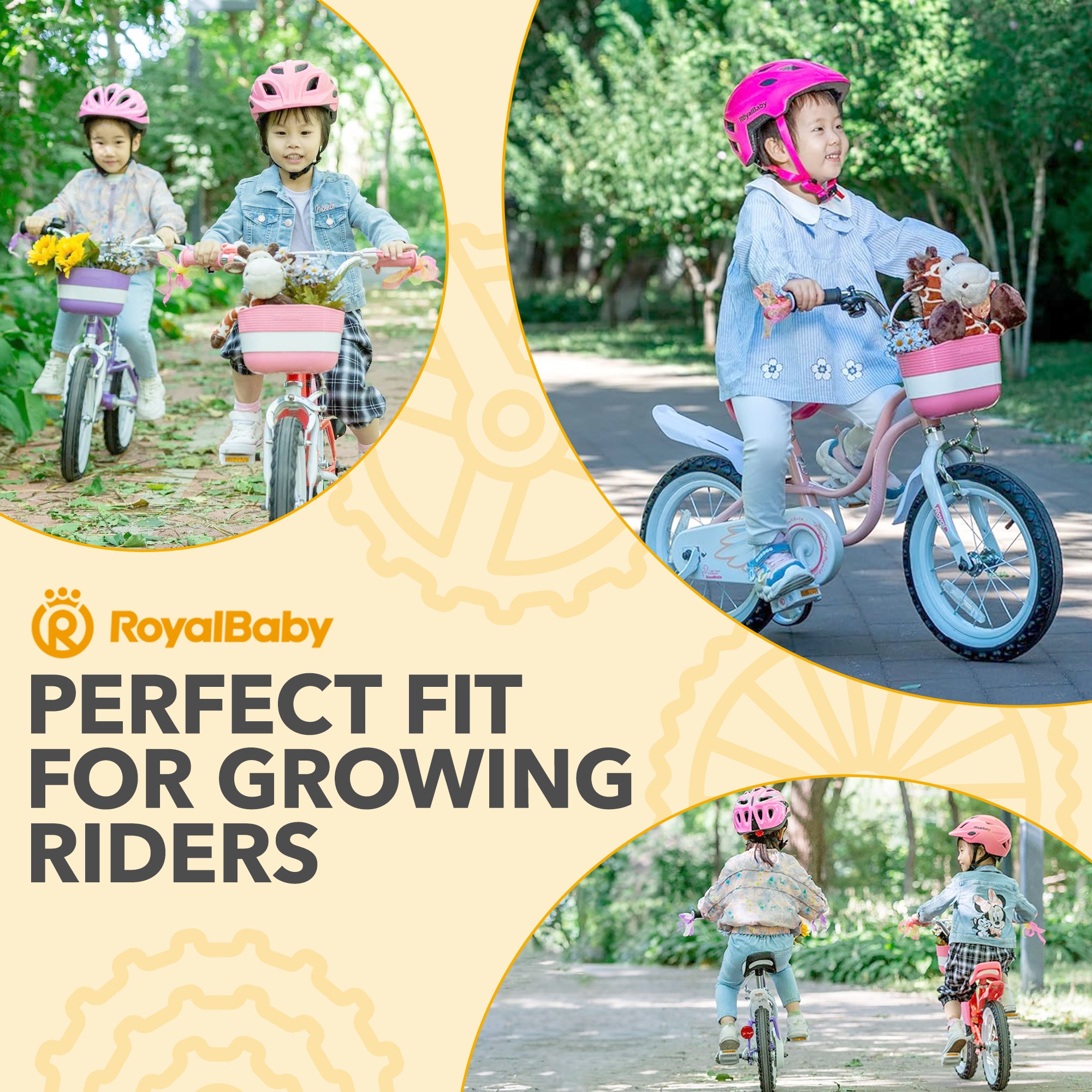 RoyalBaby Girl Bicycle 16" w/ Training Wheels & Kickstand, Swan/Purple(Open Box) - VMInnovations