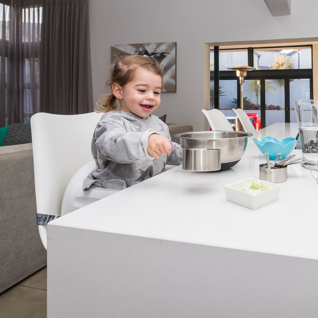 Bumbo Baby Toddler Adjustable 3 In 1 Booster High Chair, Powder Blue (2 Pack)