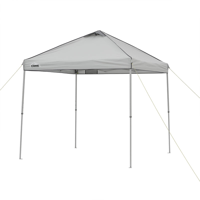 Core 8 x 8 Ft Instant Pop Up Tent Canopy Shelter with Carry Bag, Gray (Open Box)