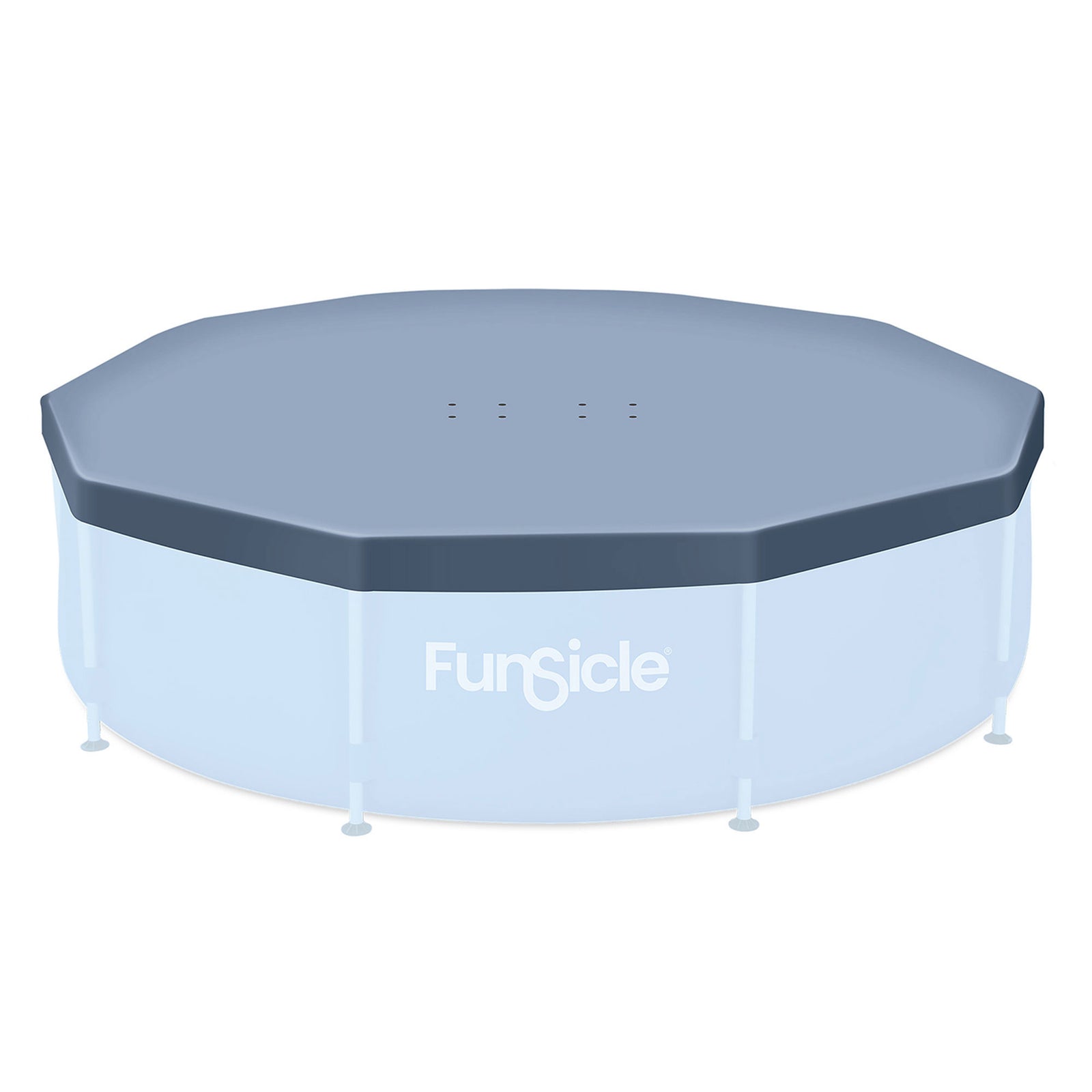 Funsicle 10' x 30" Outdoor Activity Round Frame Pool with 10' Debris Cover, Blue - VMInnovations