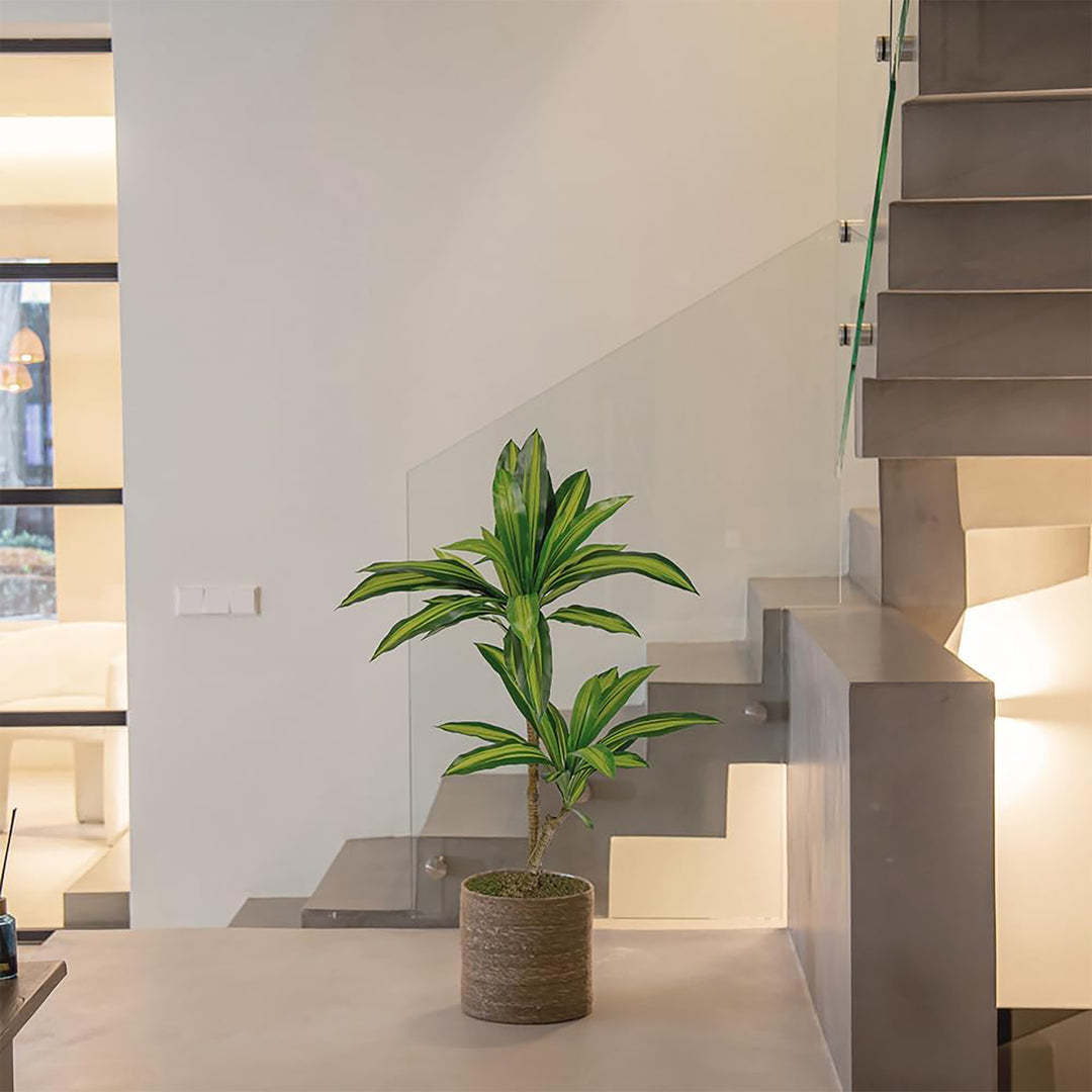 Maia Artificial Dracaena Plant 3.5 Feet Tall Tropical Palm Tree, 41"(Open Box) - VMInnovations