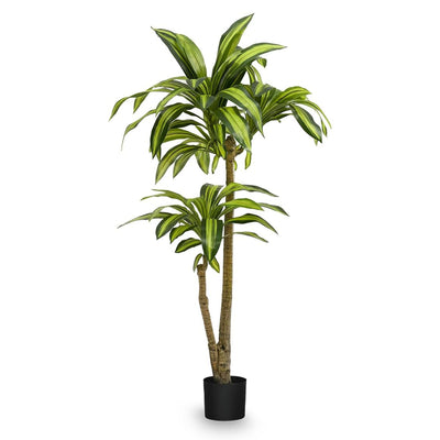 Maia Shop Artificial Dracaena Tree 4 ft. 3 in. Tall Tropical Home Decoration, 51 In. - VMInnovations