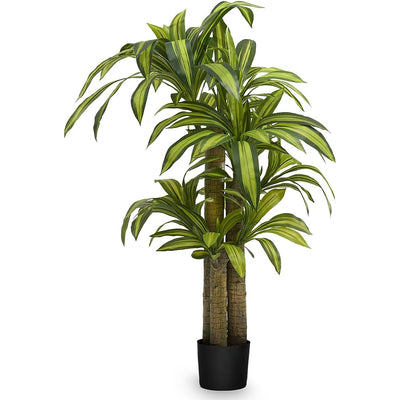 Maia Shop Artificial Dracaena Tree 5 ft. Tall Tropical Home Decoration, 61 In. - VMInnovations