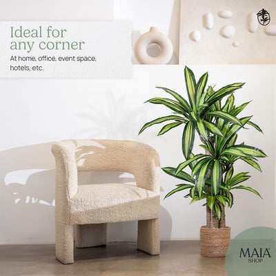 Maia Shop Artificial Dracaena Tree 5 ft. Tall Tropical Home Decoration, 61 In. - VMInnovations