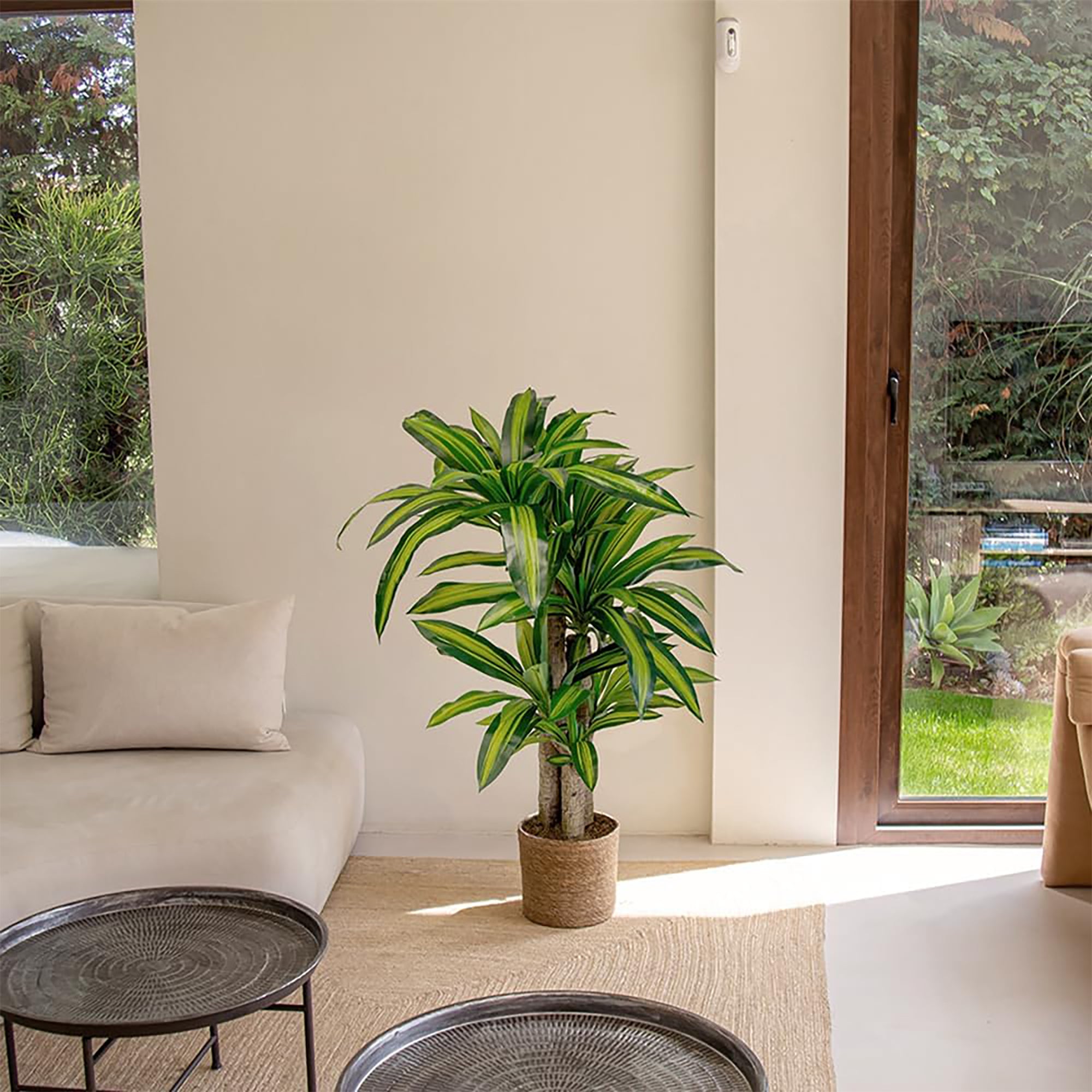 Maia Shop Artificial Dracaena Tree 5 ft. Tall Tropical Home Decoration, 61 In. - VMInnovations