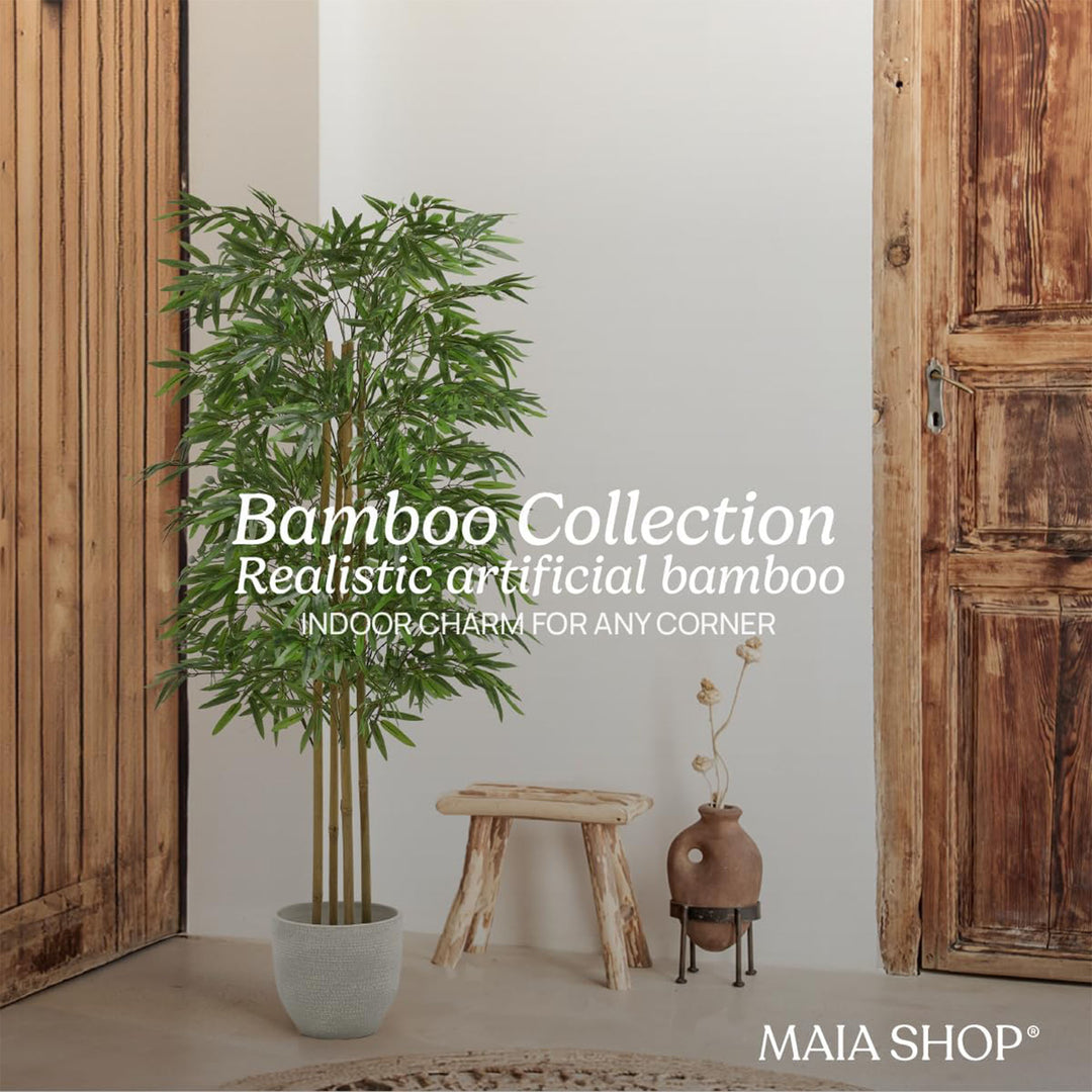 Maia Shop Artificial Bamboo Tree 5ft Tall Tropical Home Decoration, 60 In (Used)